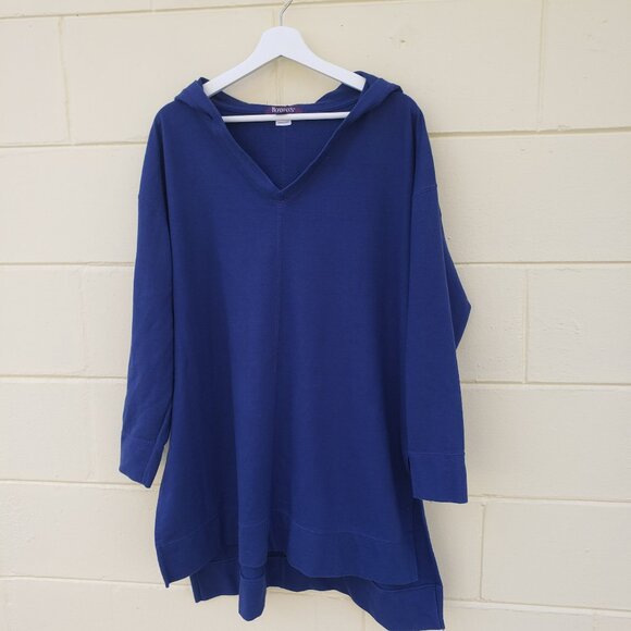 Blue Oversized L Sweatshirt with hood - Picture 1 of 3
